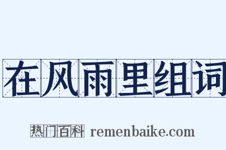 在风雨里组词是什么意思的图片